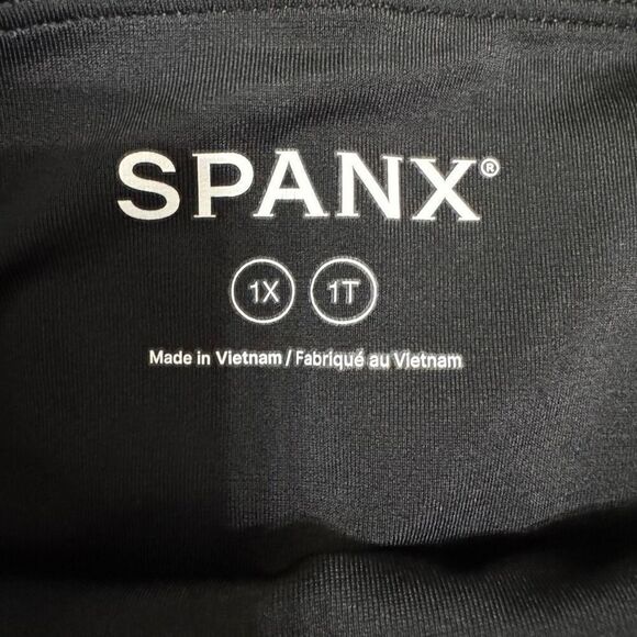SPANX Faux Leather Fleece-Lined Legging-Tummy Control black size 1X - Picture 7 of 9